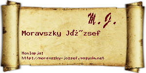 Moravszky József névjegykártya